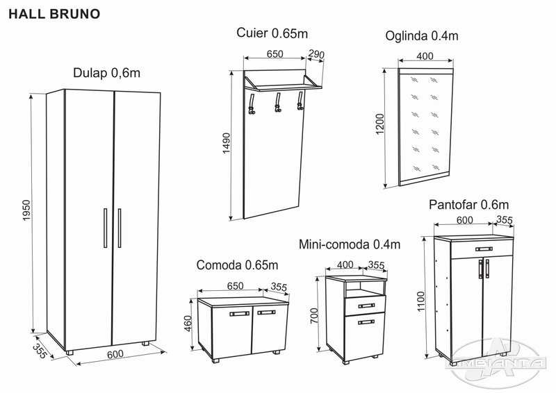 Antreu modular Bruno Grafit